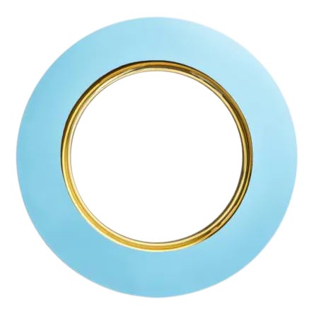 Nicolette Mayer Oro 24k Crystal Charger 13" Plate, Sky Blue For Sale