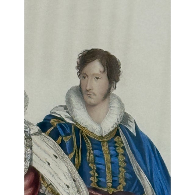 Blue H. Meyer the Standard of St. George Coronation Engraving, Antique For Sale - Image 8 of 12