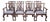 Late 20th Century Set of 8 Baker Stately Homes Mahogany Chippendale Dining Chairs Claw and Ball For Sale