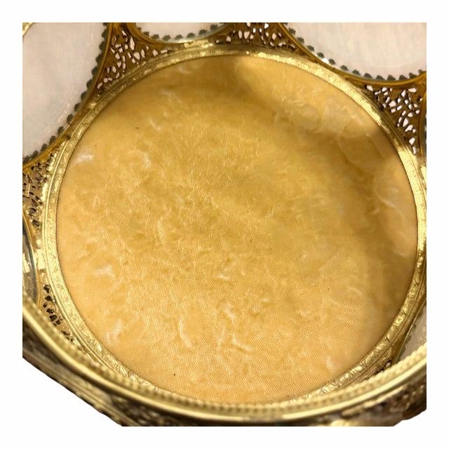 Art Nouveau Vintage French-Style Ormolu and Glass Vitrine / Jewel Casket, Early 20th Century For Sale - Image 3 of 6