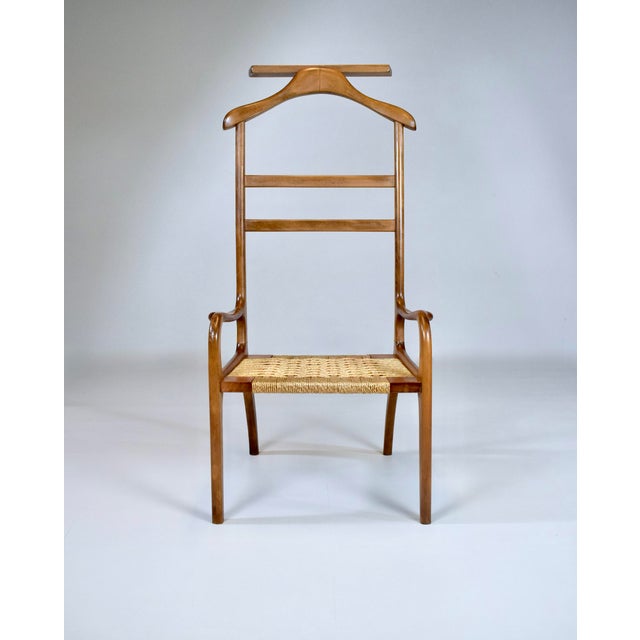 Danish Modern Valet Chair by Armcrest, Mahogany With Rope Seat, 1960s For Sale - Image 15 of 15