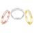 Haus of Brilliance 10K Yellow, White and Rose Gold over .925 Sterling Silver 5/8 Cttw Diamond Channel-Set Stackable Band Ring Set (H-I Color, I1-I2 Clarity) - Size 7 1/4 For Sale - Image 4 of 7