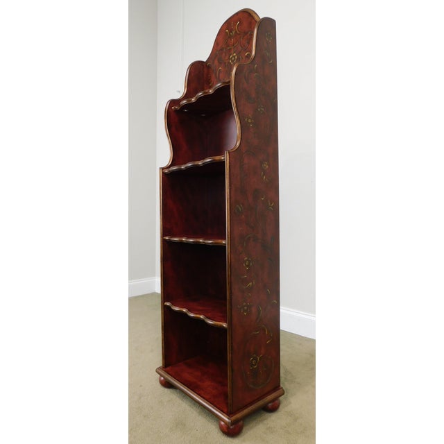 Paint Decorated Narrow Bookcase Etagere Shelf Chairish