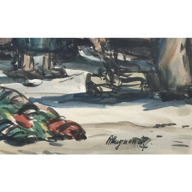 Roger Huguenin, Grand marché de Rimini, 1955, Watercolor For Sale - Image 3 of 11
