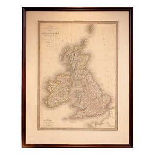 Antique Map of British Isles, England, Scotland & Ireland by Lapie, Paris, 1836 For Sale