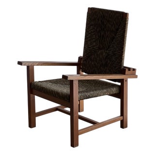 Brutalist Rustic Chair with Folding Backrest, 1960s For Sale