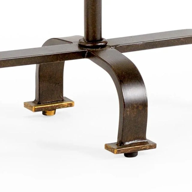 Dark Brown, Gold Accents, Metal Table Clean with a dry cloth