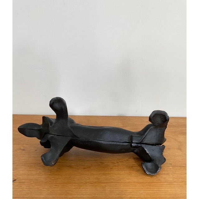 Black Vintage Cast Iron Dachshund Boot Scraper For Sale - Image 8 of 11