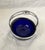 Vintage Cobalt Blue Preserve Bowl W/Chrome Basket For Sale In Palm Springs - Image 6 of 6