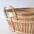 Wood Oval Serving Basket in Rattan and Brass, 1970s For Sale - Image 7 of 13