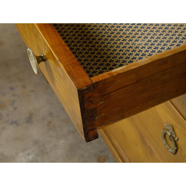 Early 19th Century French Empire Fruitwood Four-Drawer Commode with Ebonized Corinthian Columns For Sale - Image 12 of 12