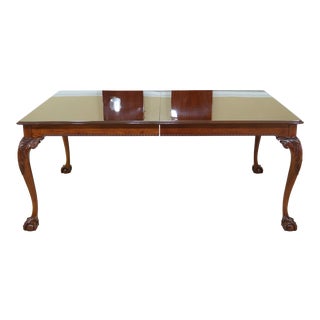 Stickley Ball & Claw Chippendale Mahogany Dining Room Table For Sale