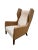 Contemporary Holly Hunt Darder Leather Contemporary Wingback Chairs and Ottoman For Sale - Image 3 of 9