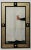 An elegant pair of Hollywood Regency style mirrors. This pair of compatible mirrors have a rectangular frame of ebonized...