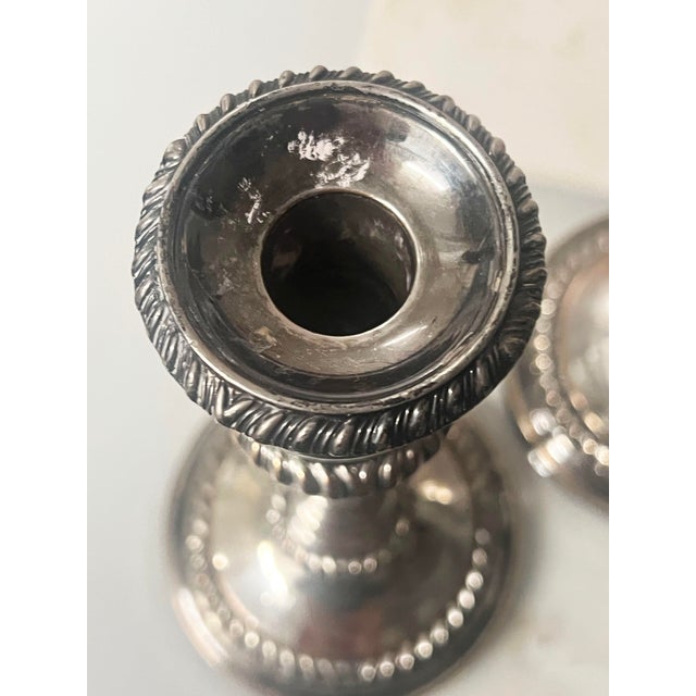 Metal Pair Matthew Boulton Silver Plated Candle Holders, 19th Century For Sale - Image 7 of 9