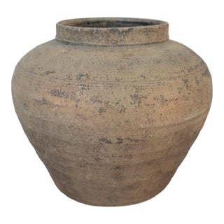 Chinese Eastern Han Tan Earthenware Incised Storage Jar, C. 25–220 Ad For Sale