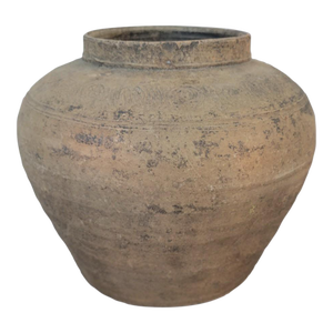 Chinese Eastern Han Tan Earthenware Incised Storage Jar, C. 25–220 Ad