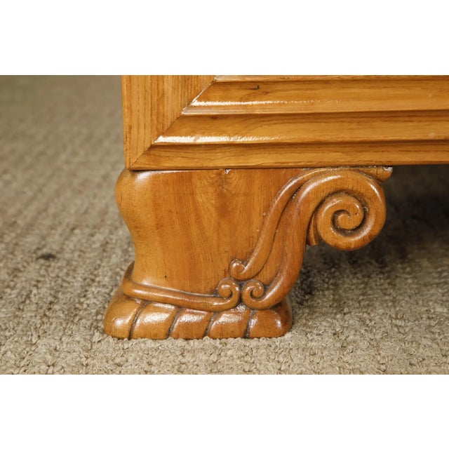 Monumental Art Deco Hollywood Regency Armoire in Blonde Quilted Wood, C 1930s For Sale - Image 18 of 18