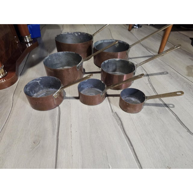 Vintage Copper Frying Pans, 1920s, Set of 7 For Sale - Image 6 of 10