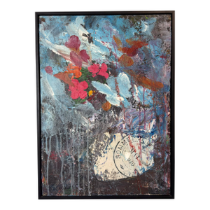 Flower Bouquet Abstract by Beverly Myers Modern Painter, School of Wolf Kahn