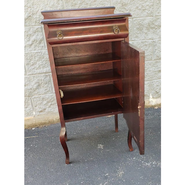 Late 19th Century Victorian Mahogany Sheet Music Cabinet For Sale - Image 4 of 9