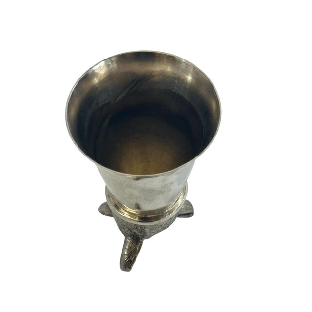Vintage Silverplate Foxhead Stirrup Cup For Sale - Image 12 of 12