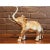 Late 20th Century Vintage Solid Brass Elephant Figurine Large Heavy 15" Statue Trumpeting Trunk For Sale - Image 5 of 6