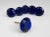 American C.1930's-50's Vintage Cobalt Blue Faceted Depression Era Glass Drawer Pulls -Set of 6 For Sale - Image 3 of 12