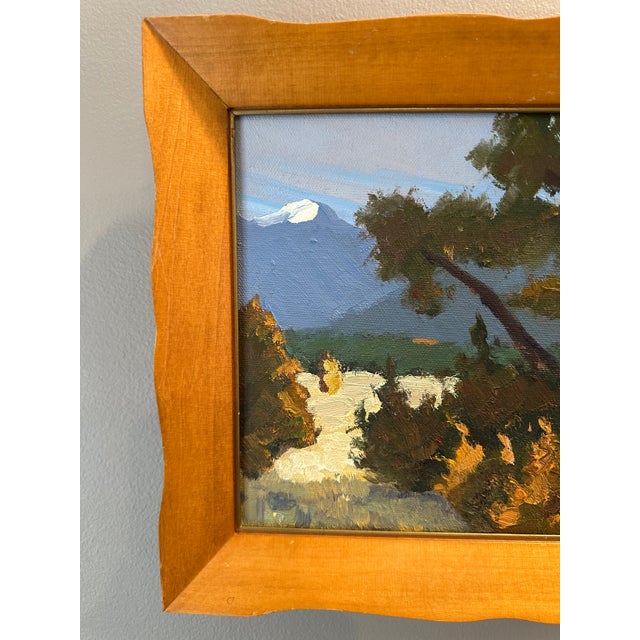 Mid 20th Century Vintage Framed Plein Air California Landscape Oil Painting For Sale - Image 5 of 13