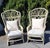 1970s Pair of Attributed Ficks Reed Rattan Wingback Chairs For Sale - Image 6 of 12
