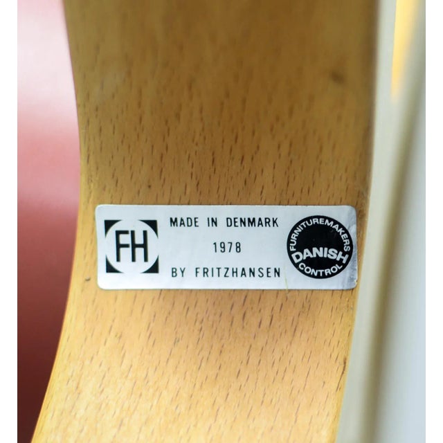 Mid-Century Danish High Back AX Lounge Chairs by Hvidt and Molgaard Nielsen for Fritz Hansen, Set of 2 For Sale - Image 15 of 17