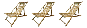 1980s Bamboo Lounge Chairs, Italy - Set of 3