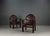 Brown Set of Armchairs with Soul in Pinewood, 1940s For Sale - Image 8 of 18