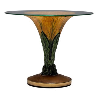 Glazed Ceramic Side Table, Italy 1960s For Sale