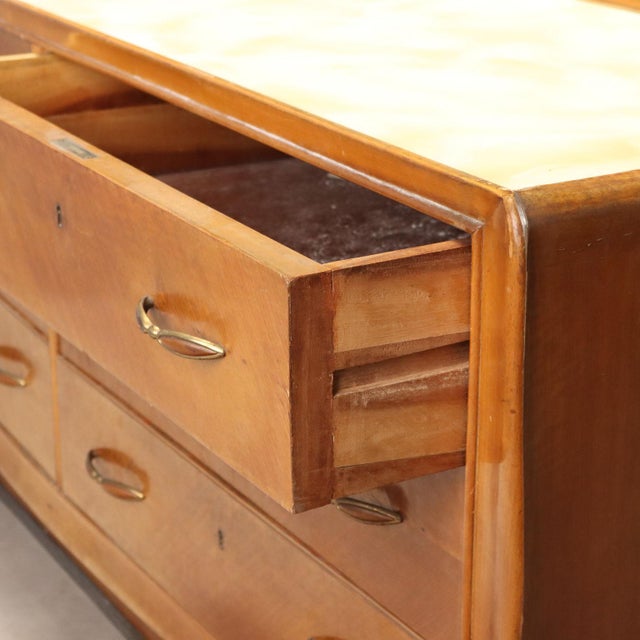 Vintage Dresser in Mahogany with Glass Top, 1950s For Sale - Image 6 of 11