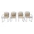 1980s Mid-Century Brass Dining Chairs by Design Institute of America- Set of 4 For Sale