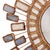 Glass Blue and Cream Glass and Resin Convex Mirror, in the Manner of Line Vautrin. Contemporary. For Sale - Image 7 of 8