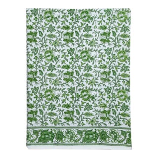 Aria Twin-XL Bed Green Flat Sheet For Sale