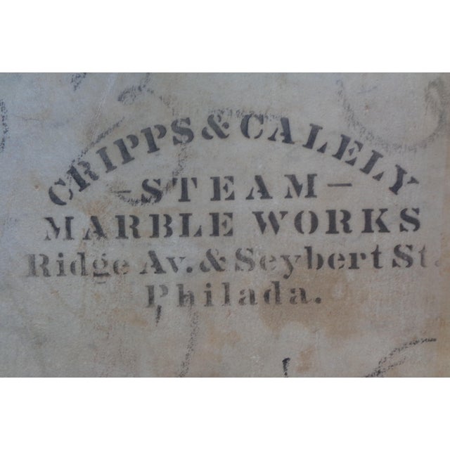 Walnut Table with Marble Top and Wheels from Eastlake, Late 19th Century For Sale - Image 11 of 15