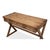 2020s Campaign X-Frame Writing Desk in Natural Brown For Sale - Image 5 of 11
