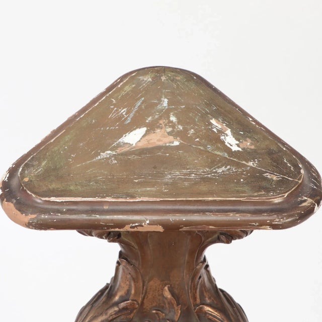 French 1900s French Bombay Pedestal With Paint Decoration For Sale - Image 3 of 6