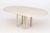 Beige Karl Springer Style Grasscloth Dining Table For Sale - Image 8 of 13