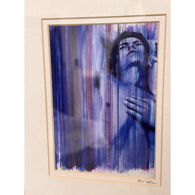 Wood René Capone "Boy With Vertical Lines" Signed Print, Circa 2012 For Sale - Image 7 of 12