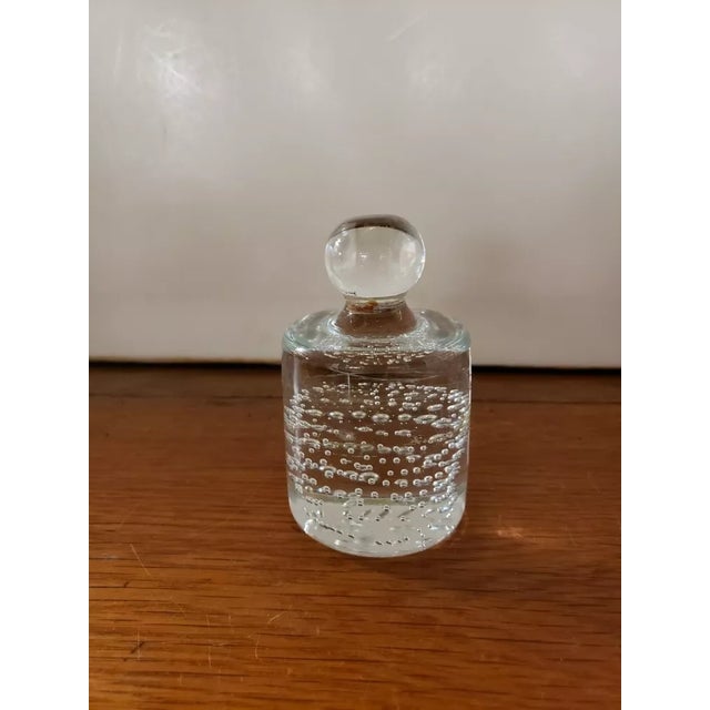 This is a Vintage Murano Style Art Glass Bullicante Controlled Bubbles Paperweight. It measures 3 7/8" high and 2 1/4" in...