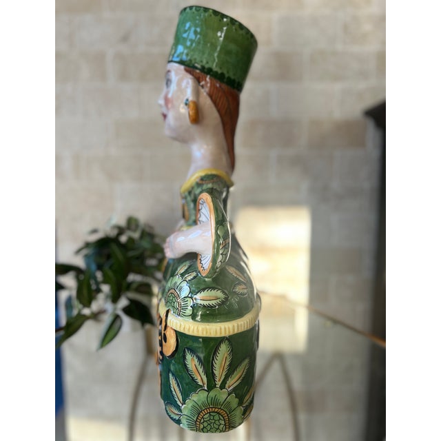 Elegant Italian Ceramic Noblewoman Sculpture For Sale In Los Angeles - Image 6 of 6