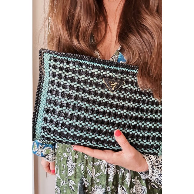 Vintage Prada Madras Clutch For Sale In San Francisco - Image 6 of 14