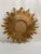 1970s Mid Century Modern Italian Florentine 20" Gilded Sunburst Wall Mirror For Sale - Image 10 of 18