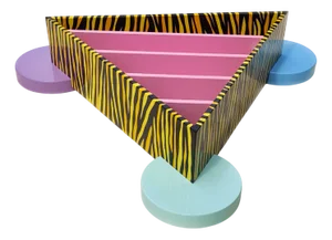 Triangular Bookcase by Jakob Mizrahi