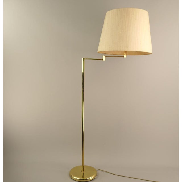 Vintage Brass Floor Lamp with Swivel Arm, Germany, 1970s For Sale - Image 12 of 18