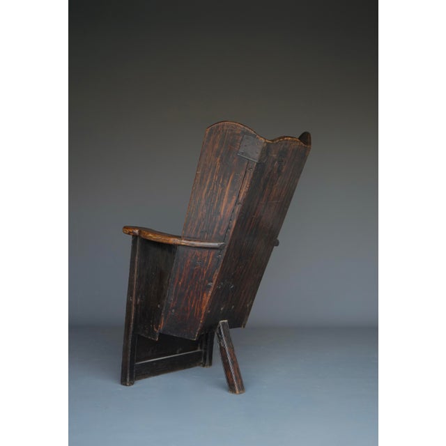 Antique Georgian Welsh Pine Lambing Chair, 1820s For Sale - Image 5 of 18